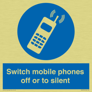 Switch mobile phones off or to silent